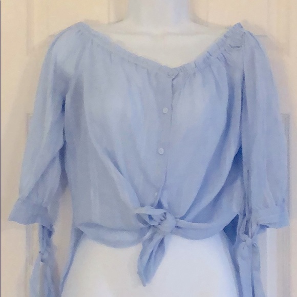 Blue button down top - Picture 2 of 2